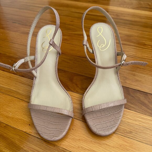 Sam Edelman Mauve Croc Heels - Picture 2 of 6